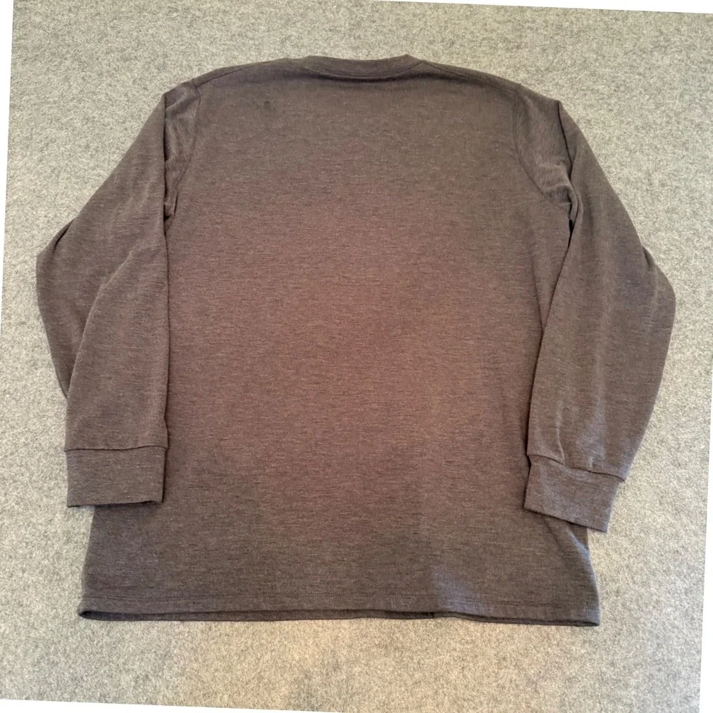 Uniqlo Heattech Ultra Warm Crew Neck Men XL Gray Cold weather Thermal Base Layer